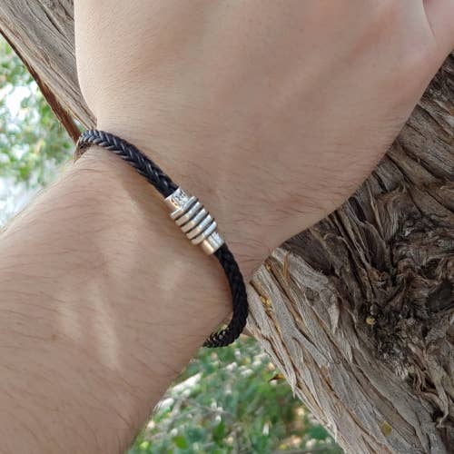 The Essence of Silver – Großhandel Gewebtes/geflochtenes Armband – Herren Geflochtenes Lederarmband Damenarmband Retro3