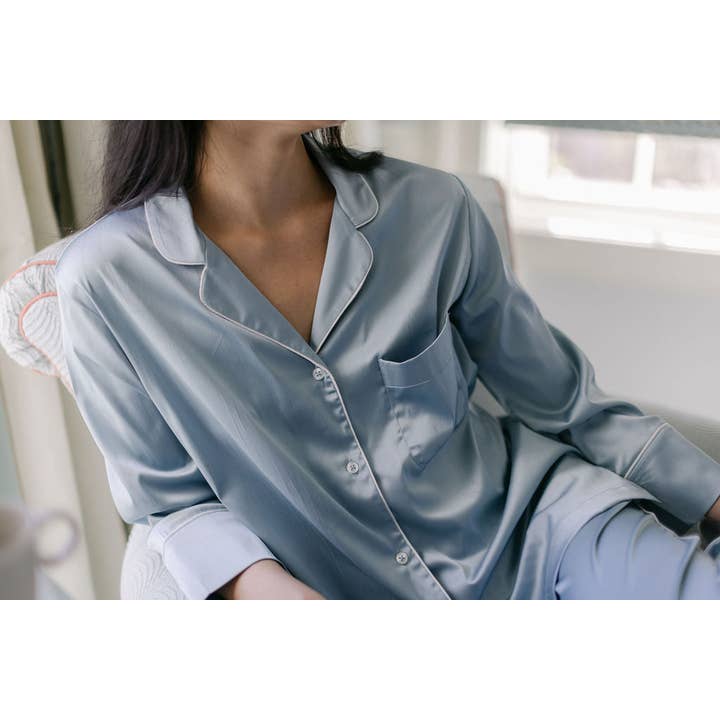 Lenora - Wholesale Sleepwear Set - Women's - CHLOE SATIN PAJAMAS12