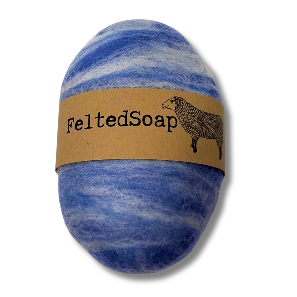 Twisted Purl LLC - Wholesale Bar Soap - Felted Soap PASTEL & WHITE in light rainbows SPRING colors6