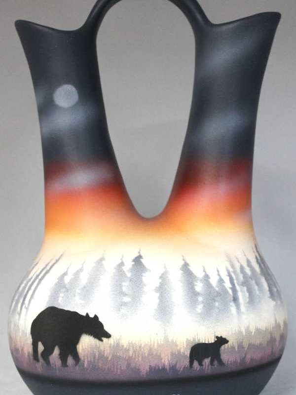 BVC7 Vase de mariage Bear Valley 7 1/2 x 12 pour la vente par Cedar Mesa Pottery