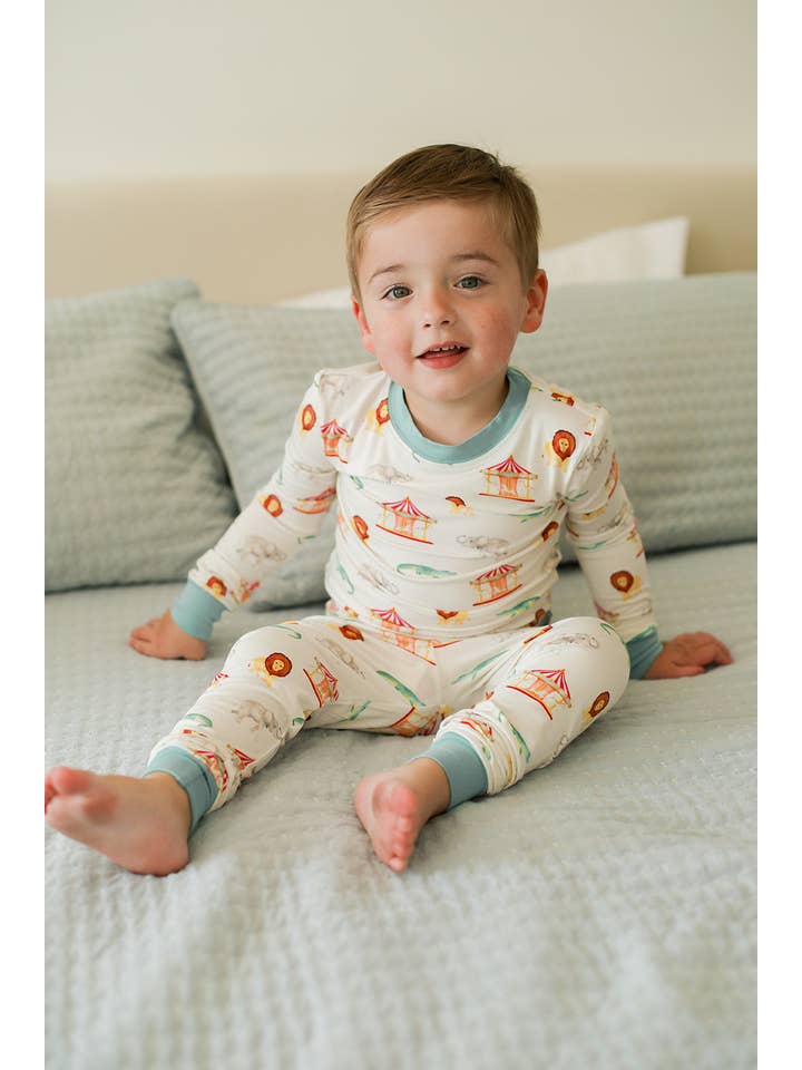 Southern Slumber - Wholesale Sleepwear Set - Kids - Under The Big Top 2 Piece Bamboo Pajama Set