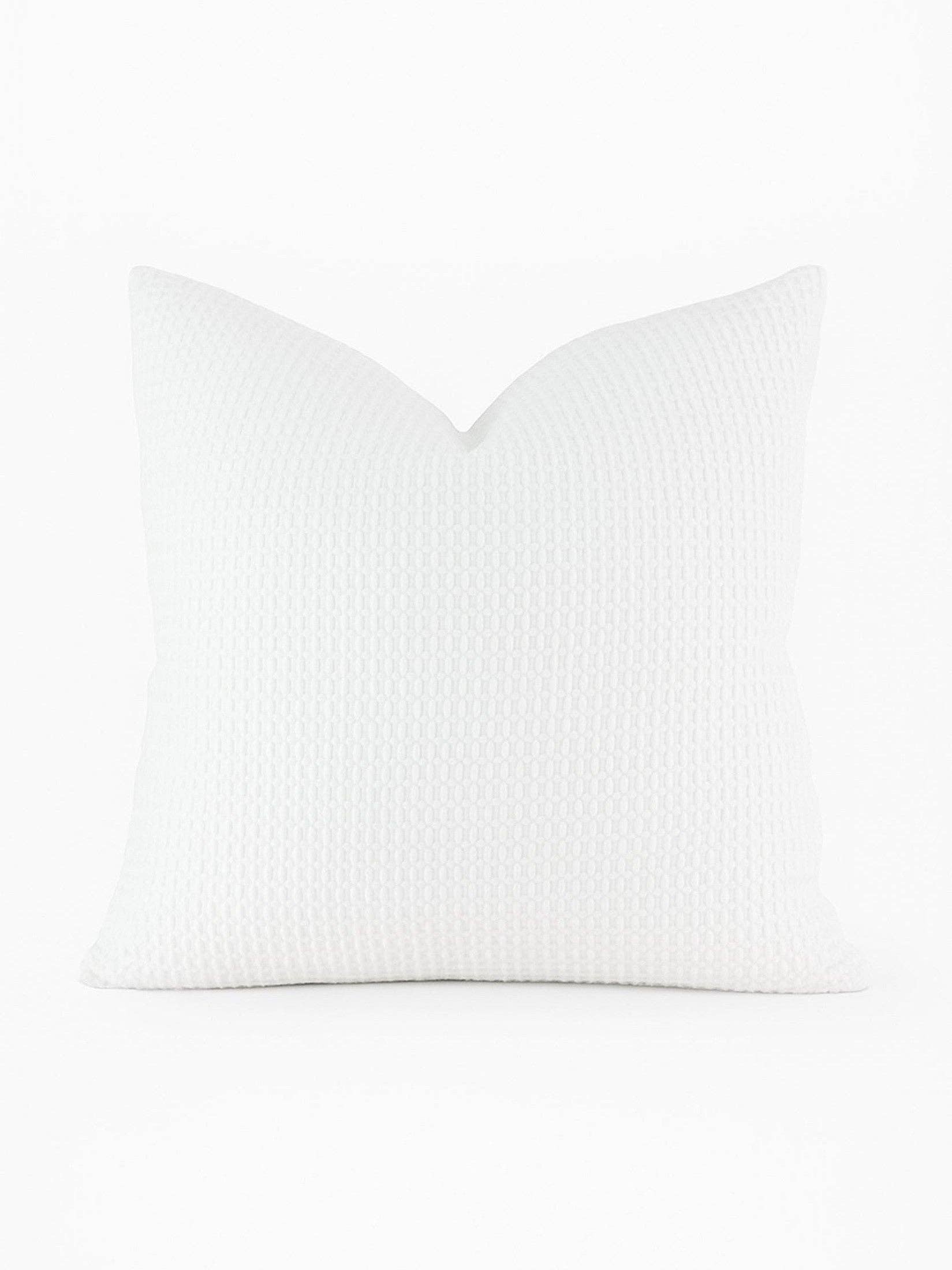 Anaya Home - Wholesale Throw/Decorative Pillow - Cool Cotton White Waffle Weave Pillows5