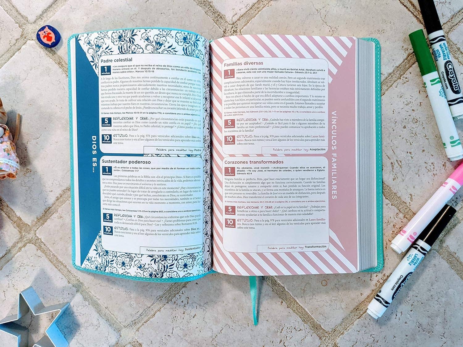 HarperCollins Christian Publishing - Wholesale Religion - NVI, Biblia de la Mamá Ocupada, Leathersoft, Turquesa4