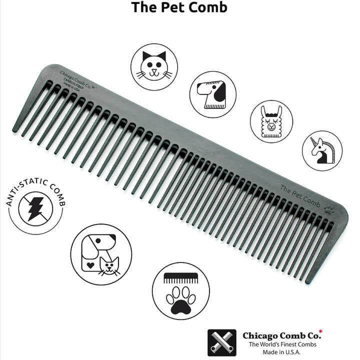 The Pet Comb for wholesale by Chicago Comb Co.