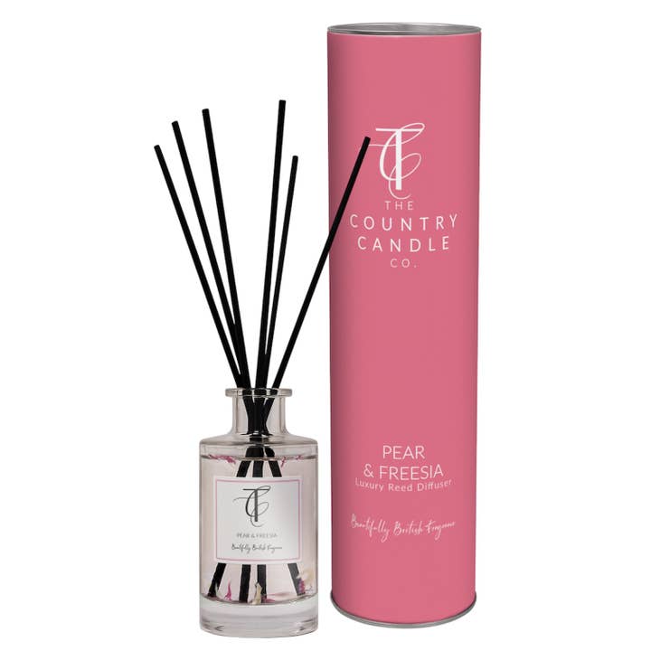NEW PASTELS-Pear & Freesia 100ml Reed Diffuser for wholesale by The Country Candle Co.