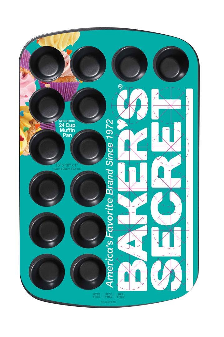 Gourmet Edge - Wholesale Cupcake/Muffin Pan - Baker's Secret 24 Mini-Cup Muffin Pan1