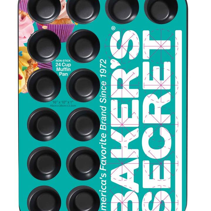 Gourmet Edge - Wholesale Cupcake/Muffin Pan - Baker's Secret 24 Mini-Cup Muffin Pan1