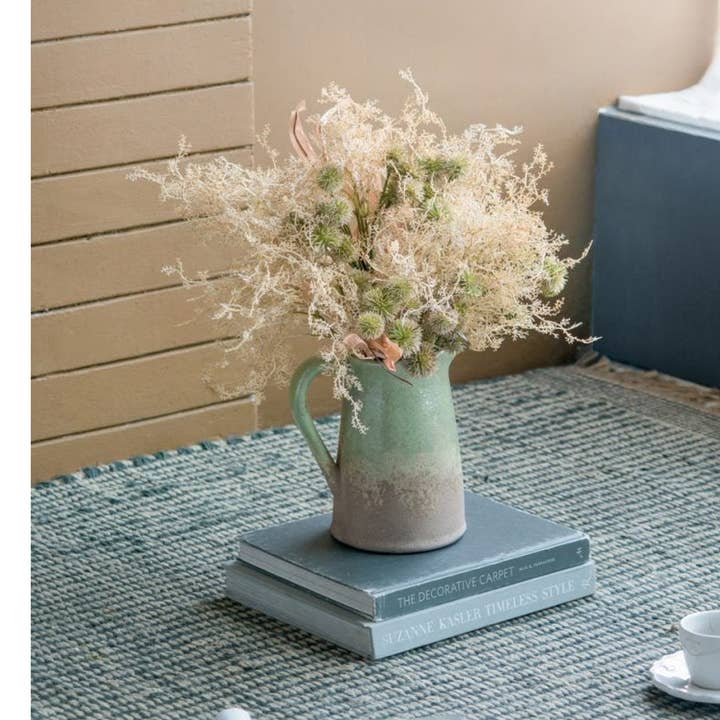 Ramo de flores artificiales de aspecto seco, crema para venta al por mayor de NACH