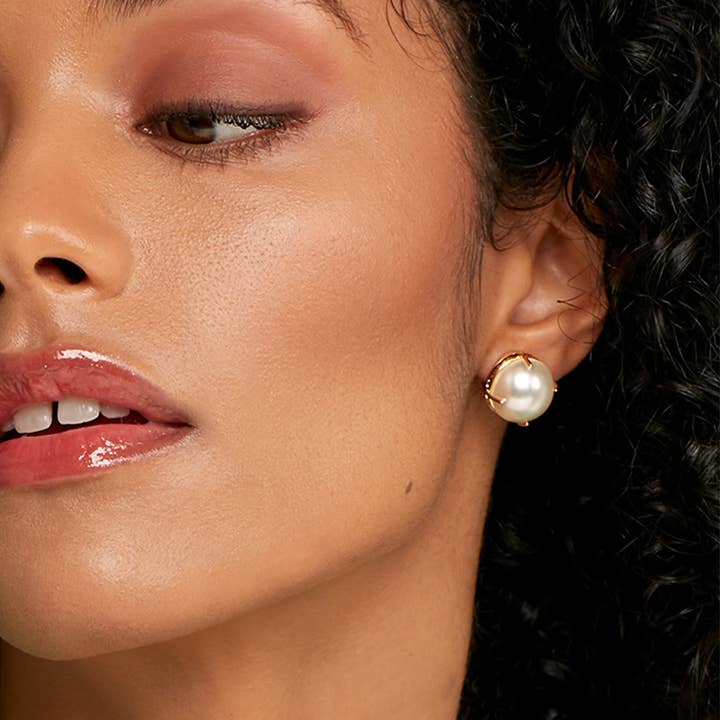 ZENZII Jewelry - Wholesale Stud/Post Earrings - Pearl Stud Earring with Setting4