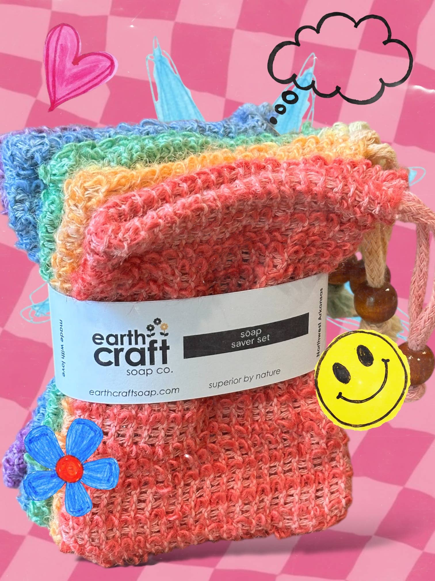 Earthcraft Soap Co - Wholesale Soap Pouch/Sack/Bag - Soap Saver Bags – Rainbow Set of 64