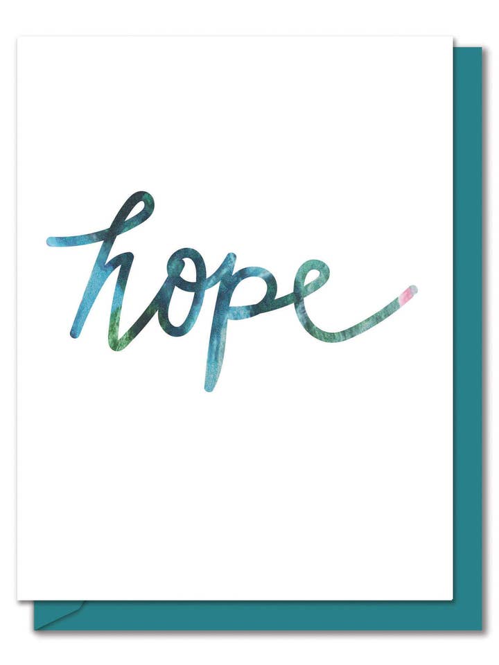 Carte Hope - Art Words - Sympathy Empathy Thinking of You pour la vente par Mirthos Paper