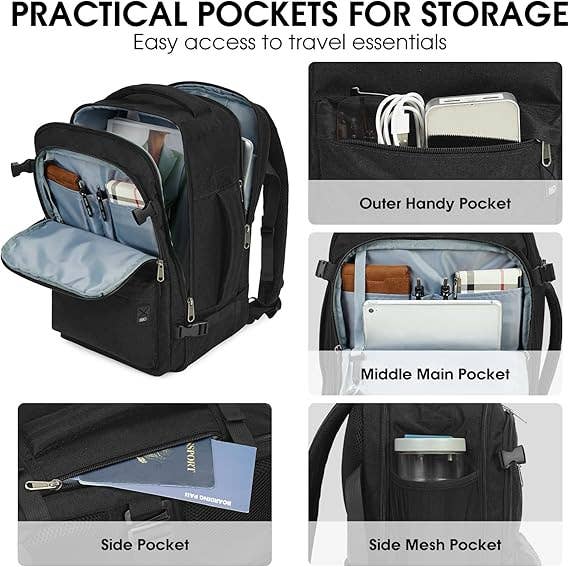 wandf - Wholesale Backpack - Unisex - WANDF Ryanair Underseat Backpack - Wet Pocket, 17"Laptop 4