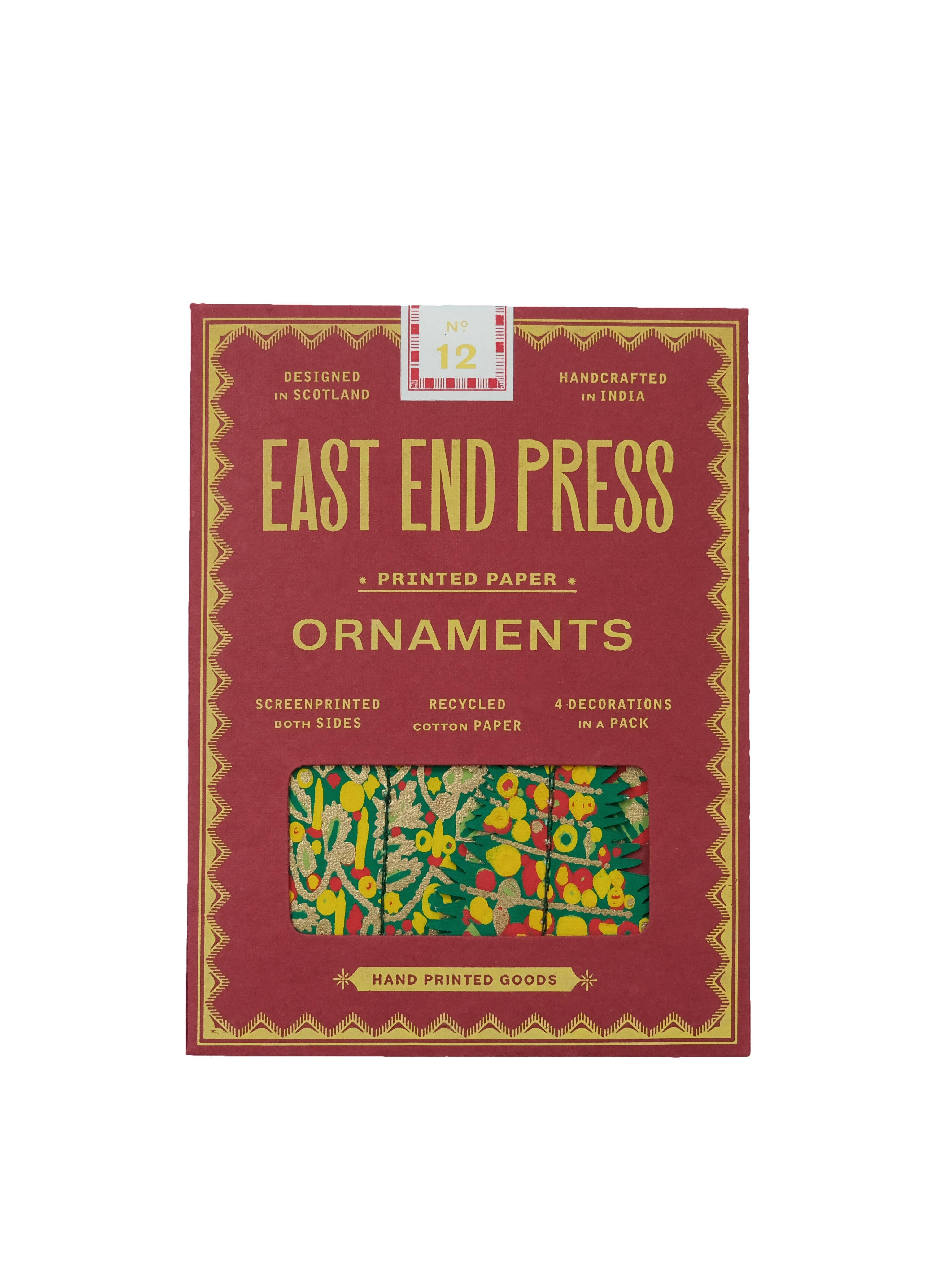 East End Press - Vente Lots de décorations - Royaume-Uni/UE : Ornements en papier pour arbres décorés11