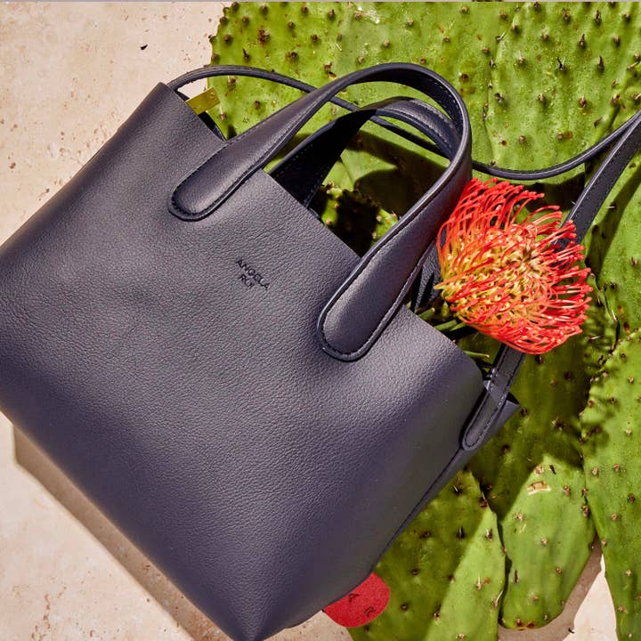 Cacta Small Tote - Navy / Red for wholesale by Angela Roi