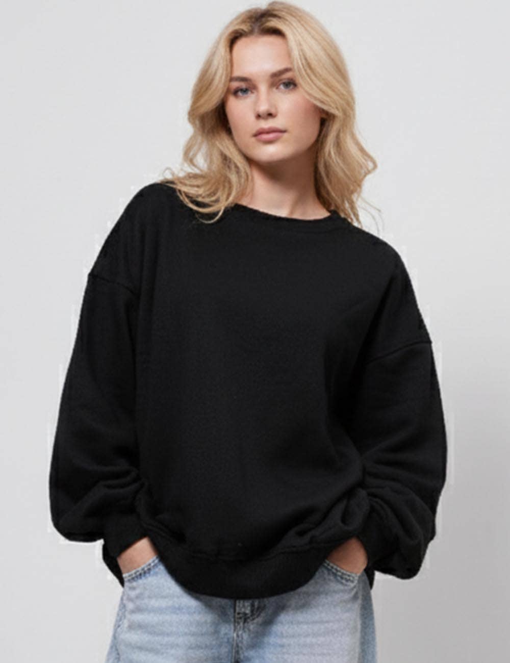 Sweetkama - Venta al por mayor Sudadera - Mujer - Top ajustado de manga larga y cuello redondo para mujer H662011