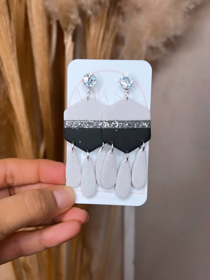 Hexagonal Dangle Earrings for wholesale by Maia Sol Designs