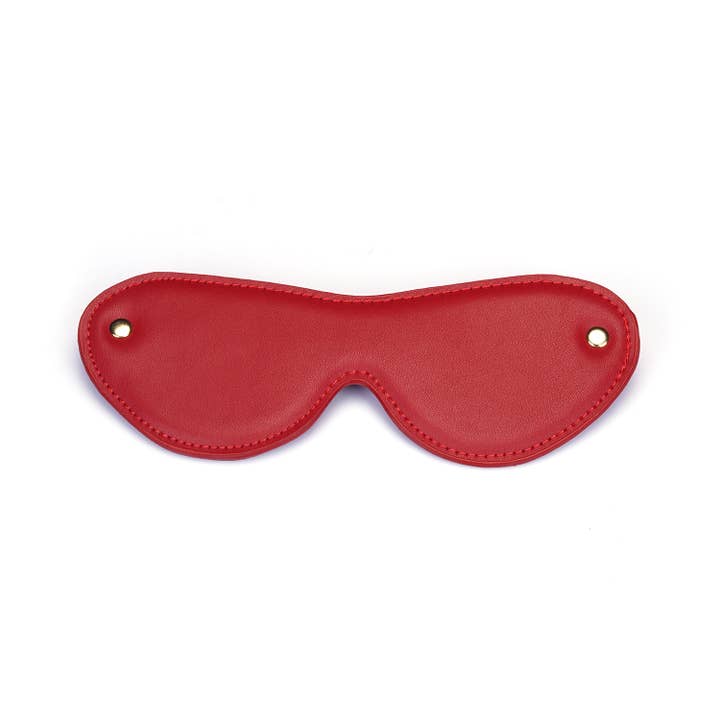 Red Faux Leather Blindfold for wholesale by Liebe Seele