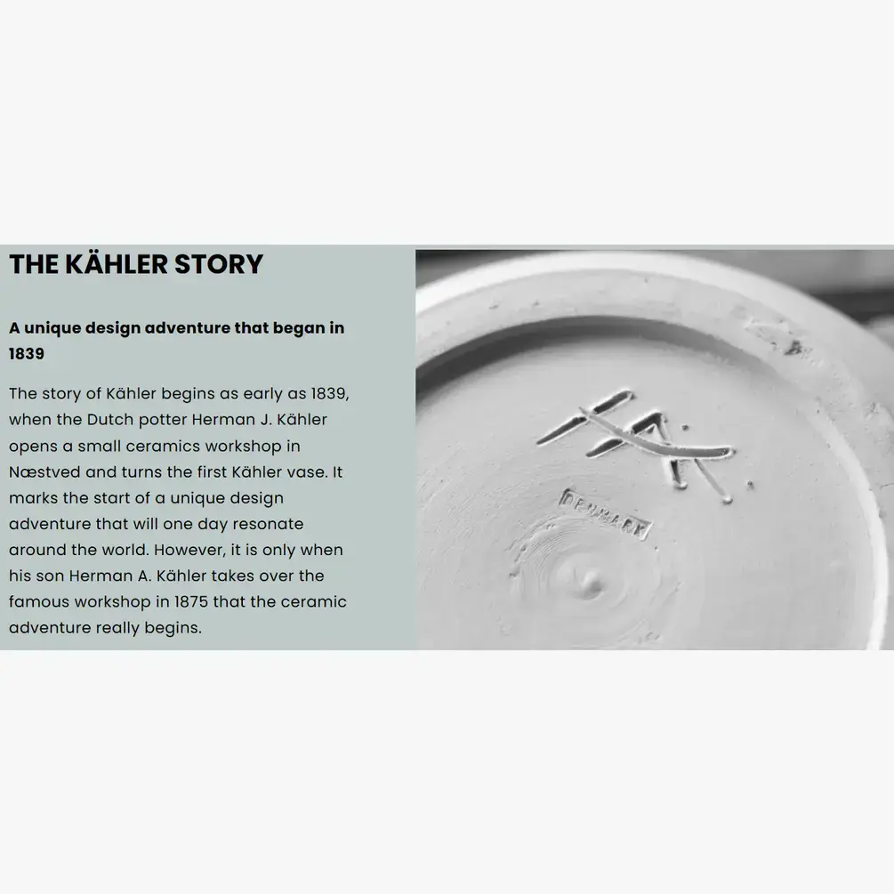 Danish Design Collective - Wholesale Vase - Kähler - Tulle - 5.1" Hand-Painted Earthenware Ceramic Vase7