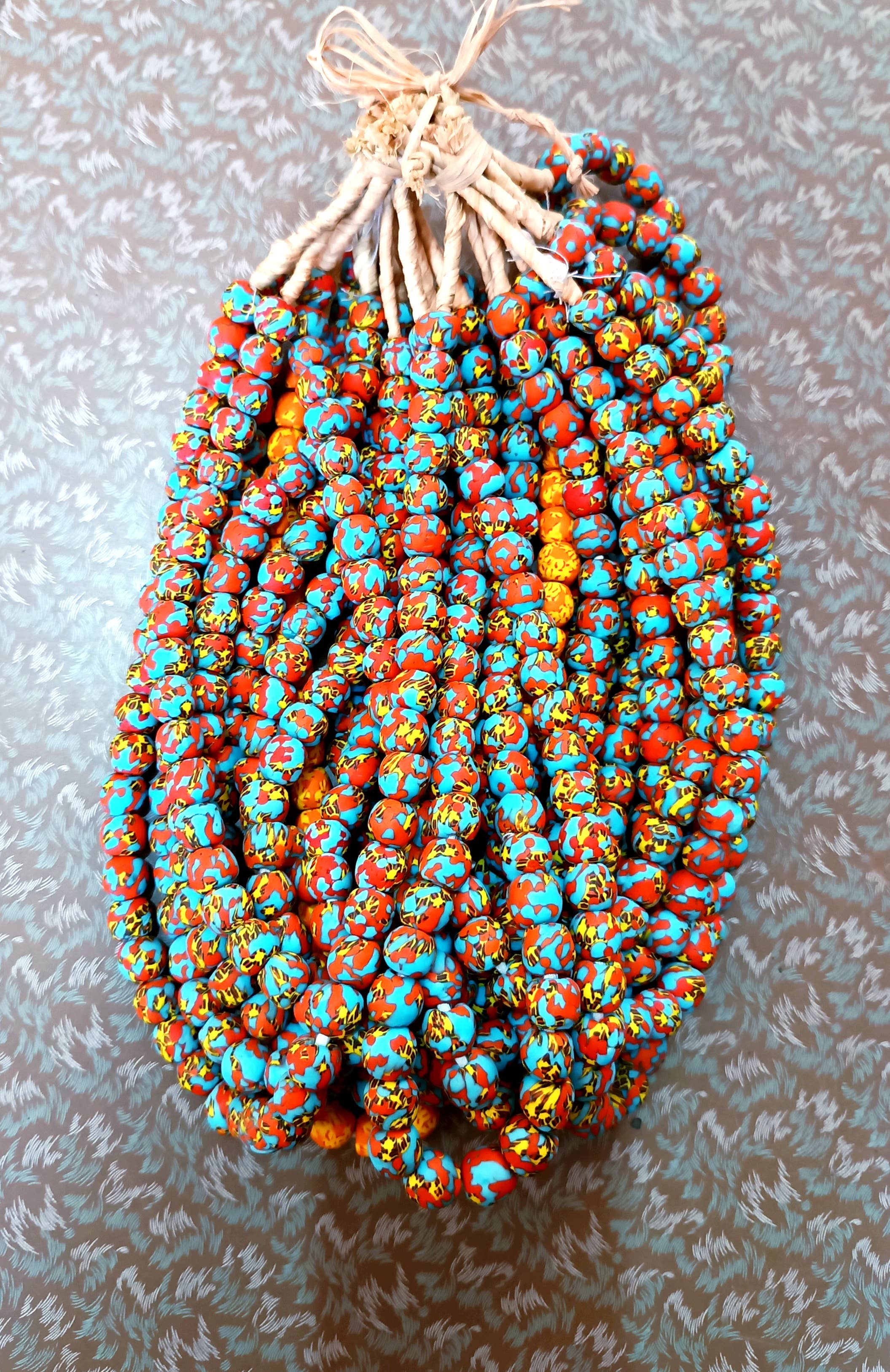 African Craft Collection - Wholesale Beads - Glass beads For Jewelry Making - Krobo Round Beads10