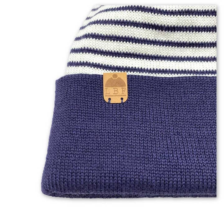 le bonnet français - Venta al por mayor Gorro de lana - Unisex - Gorro Clásico LBF marino a rayas
