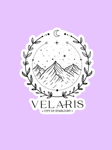 Velaris City Of Starlight Bookish Sticker for wholesale by Shadows of Sunshine