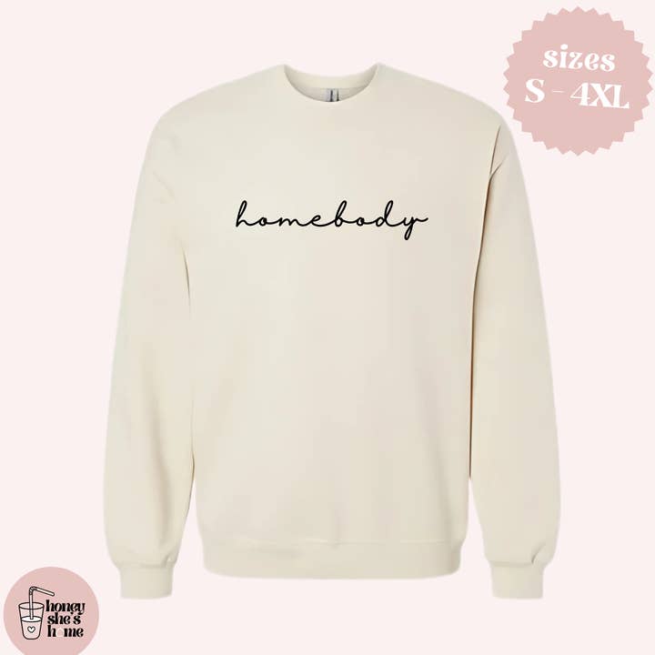 Homebody Crewneck Gezellige Introvert Katoenen Loungewear voor wholesale door honeysheshome