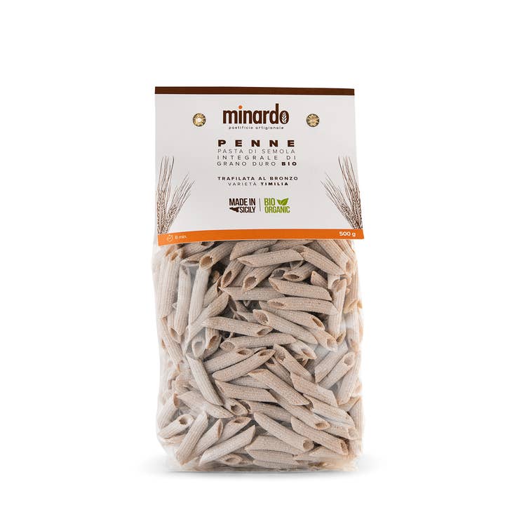 Wholemeal Penne - Organic Durum Wheat Pasta - 500 gr for wholesale by PASTIFICIO MINARDO SRLS