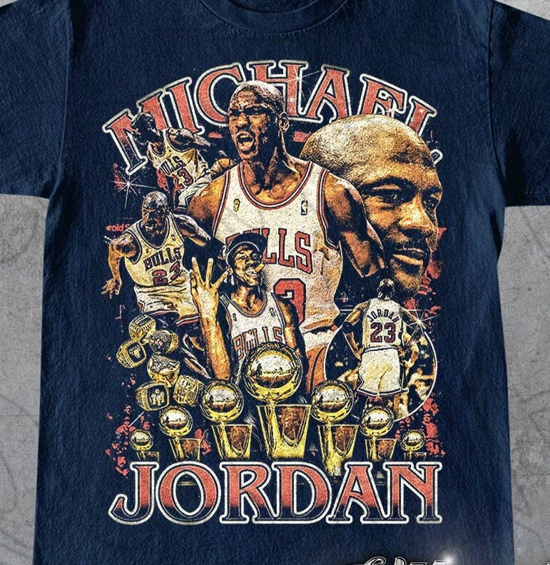 TheKingShirt - Wholesale Screen Printed T-Shirt - Unisex - Limited Michael Jordan Vintage 90s Unisex T-Shirt2