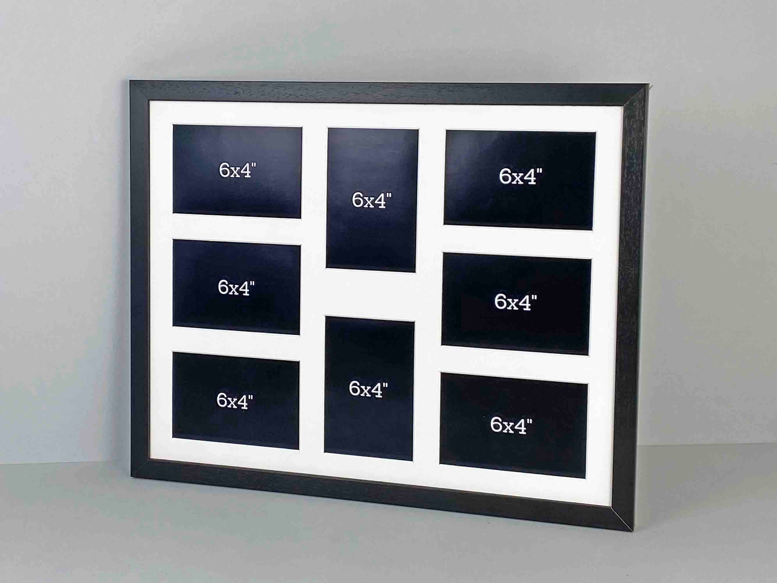 Photoframesandmore – wholesale Picture frame – 40x50cm Frame, Holds Eight 6x4" Photos. Multi Aperture Frame1