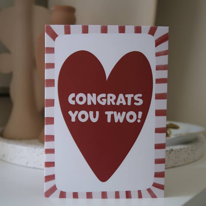 From Rosalie - Wholesale Love Card - Congrats You Two card | Wedding Card | Engagement Card 1