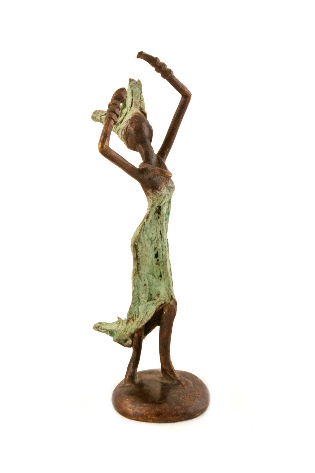 Swahili | AFRICAN MODERN - Vente Sculpture - Sculpture Miniature en Bronze du Burkina Faso Célébrant la Dame4
