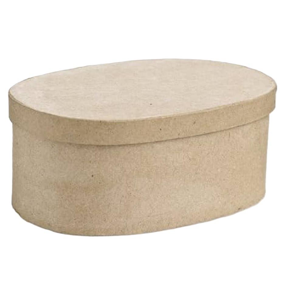 Factory Direct Craft - Vente Boîtes décoratives - Boîtes ovale en papier mâché - 17,8 cm L x 12,7 cm l x 7,6 cm H2