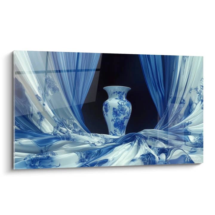 Table in Blue and White - Abstract Still Life Edition for wholesale by Walensky
