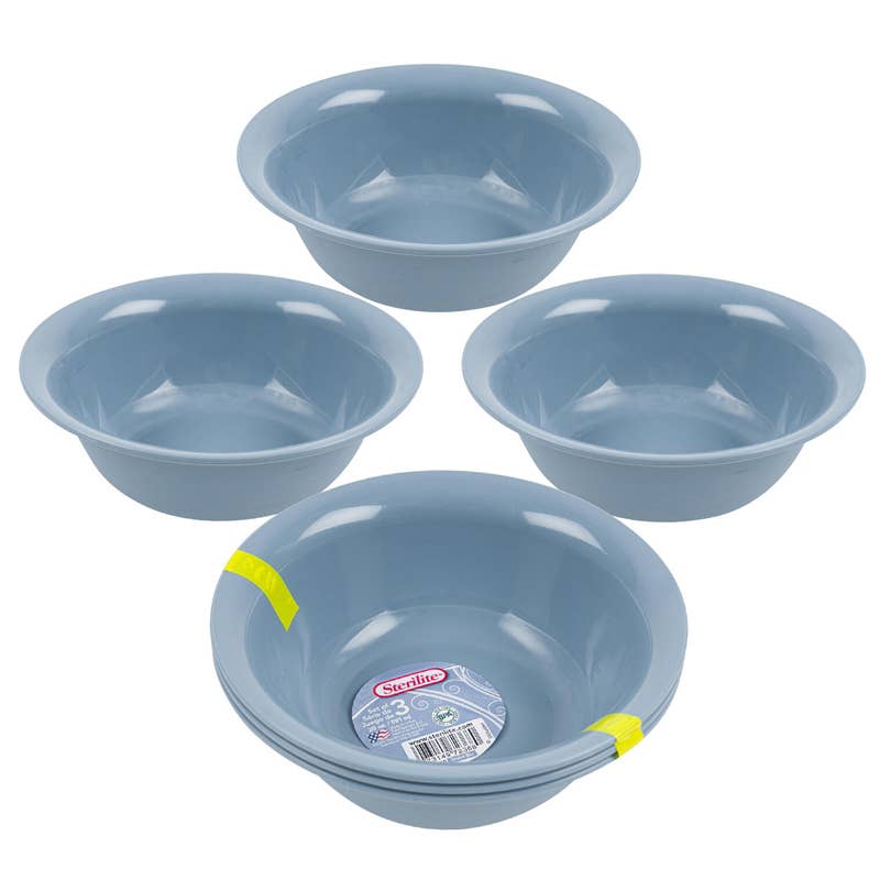 Deluxe Import Trading - Wholesale Bowl - BOWLS 20oz S/3 WASHED BLUE  ST0