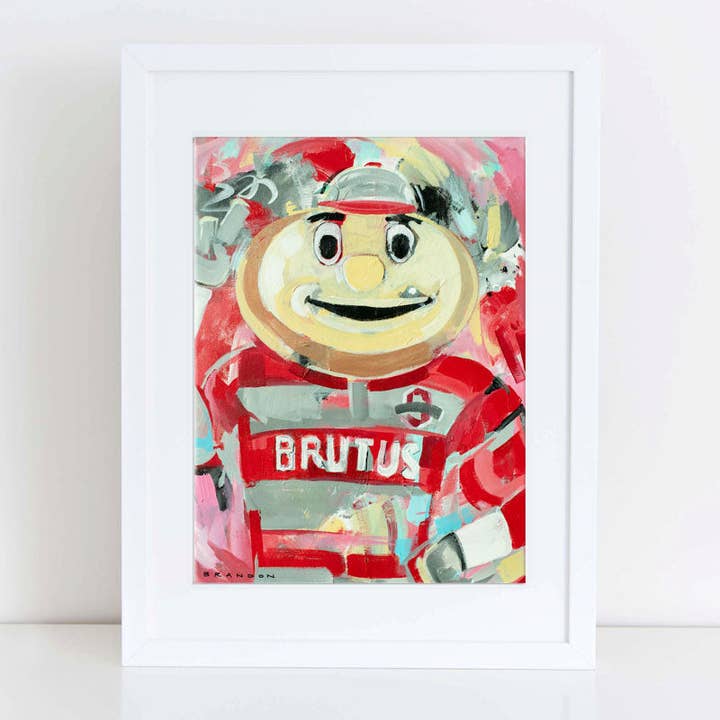 Brandon Art Co - Wholesale Art Print - Ohio State Buckeyes "Classic Brutus" by Brandon Thomas | Archival Giclee Fine Art Print