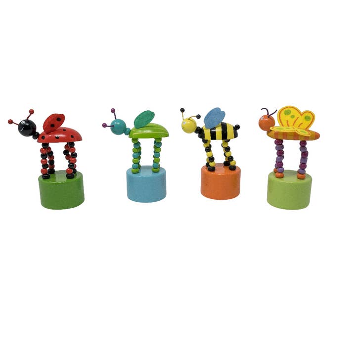 Jack Rabbit Creations - Wholesale Wood Toy - Kids - Bug Push Puppets Refill - Set of 24