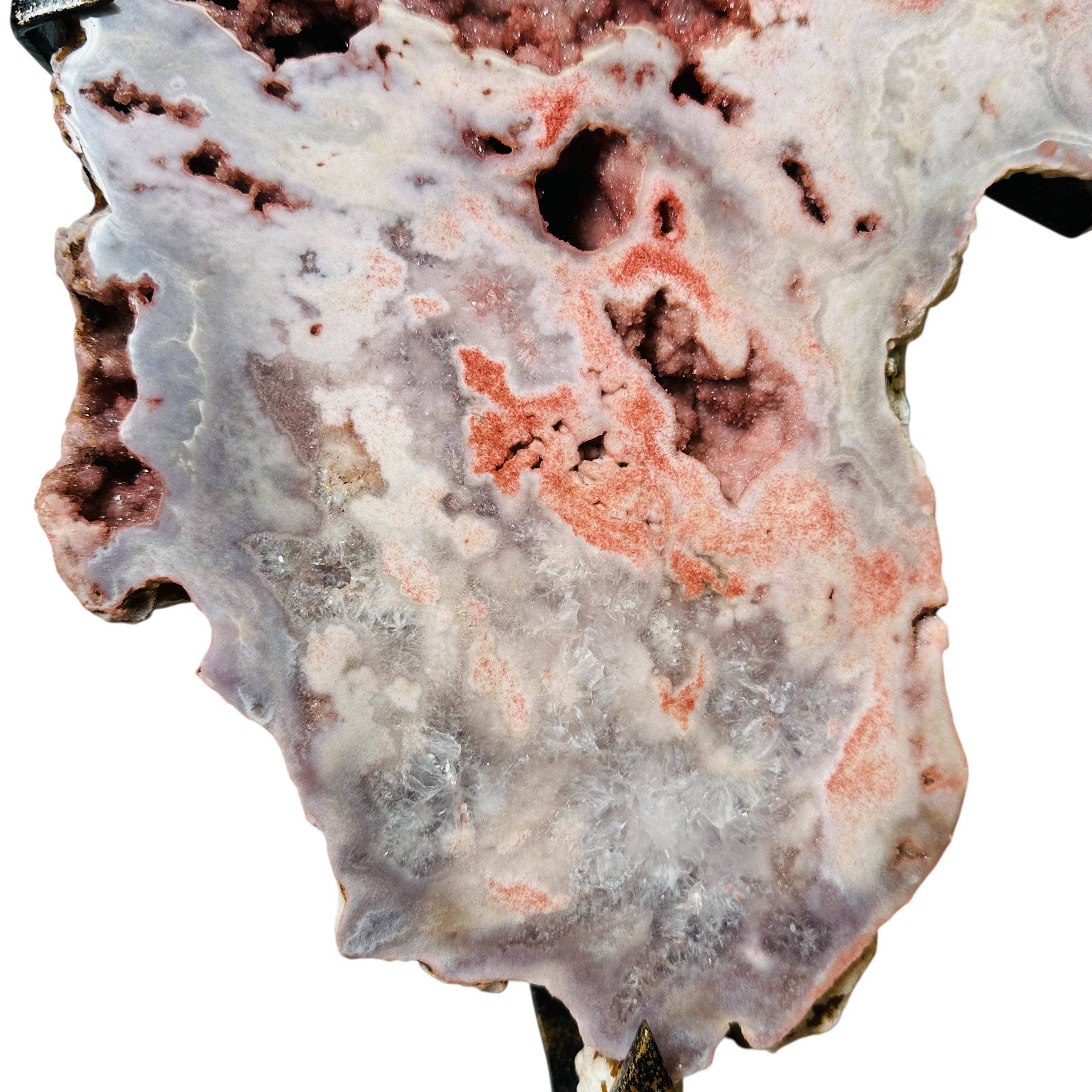 Rock Paradise - Wholesale Spiritual Stone/Crystal - Pink Amethyst Freeform Crystal on Gold and Black Stand7