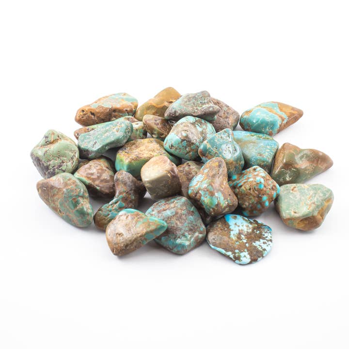 Quasar Gems USA - Wholesale Spiritual Stone/Crystal - Natural Turquoise Tumbled Size #5 1KG/2.2Lbs1