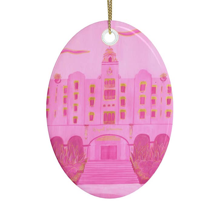 Royal Hawaiian Hotel Ceramic Ornaments (1pcs, 5pcs, 10pcs, 20pcs) for wholesale by Kimberly Ratliff Art