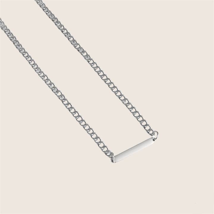 stak sølv gravering halskæde for engroshandel hos Crescent Schmuck