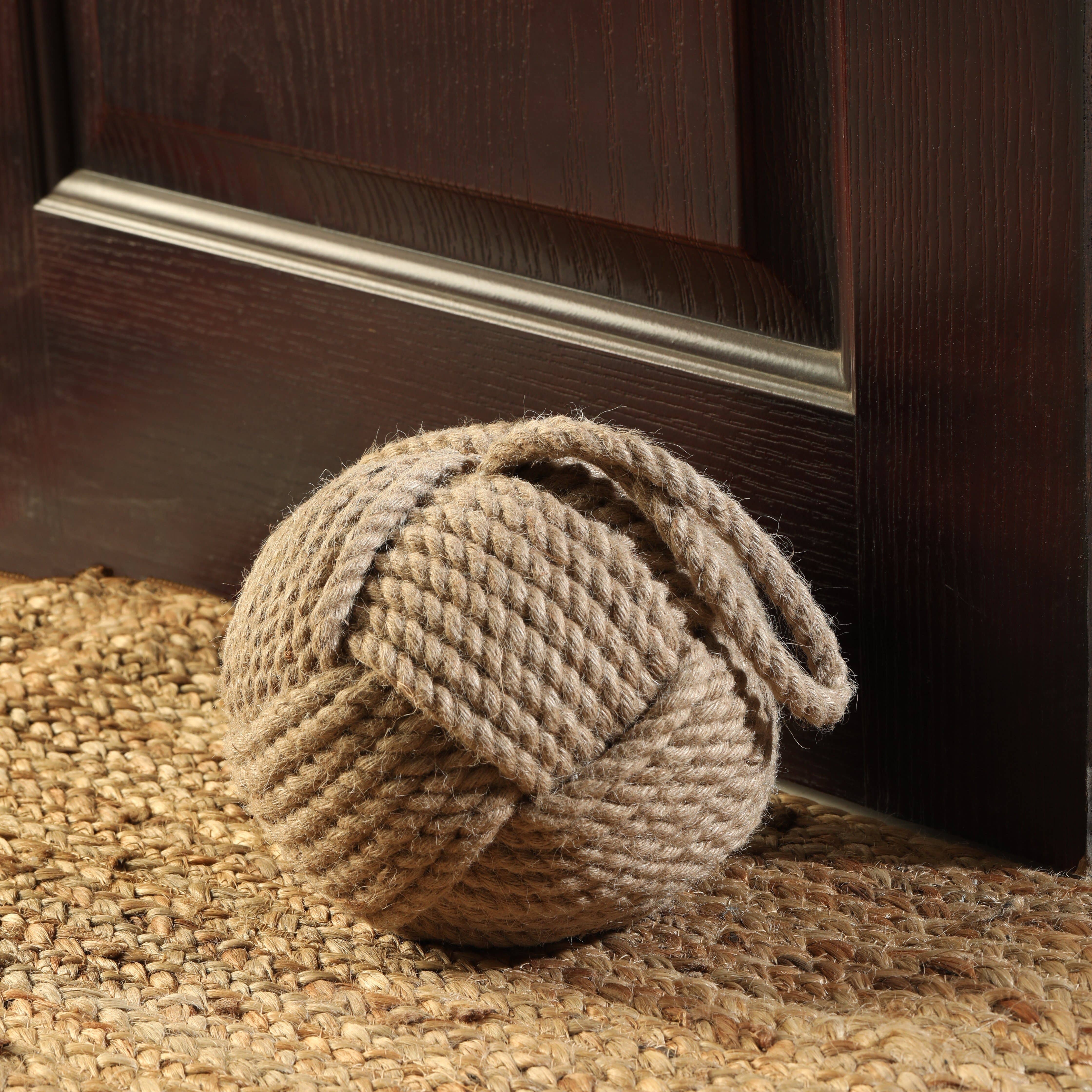 Vatican Homes - Wholesale Door Stop - 6.5" Natural Jute Door Stopper
