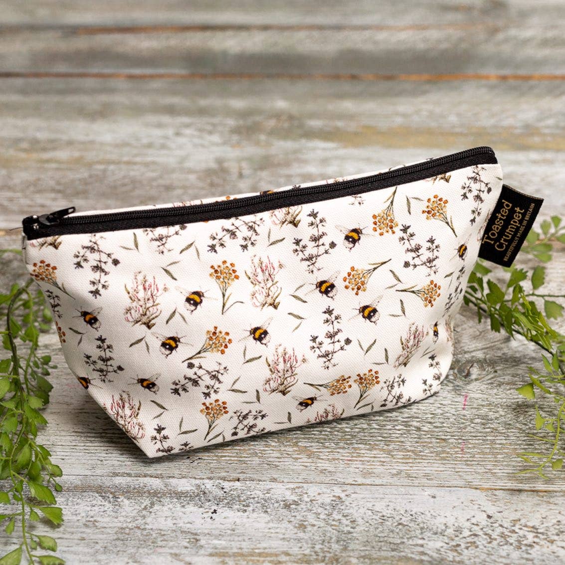 Toasted Crumpet - Wholesale Makeup/Cosmetic Bag - Bee & Honeysuckle (Pure) Makeup Bag2