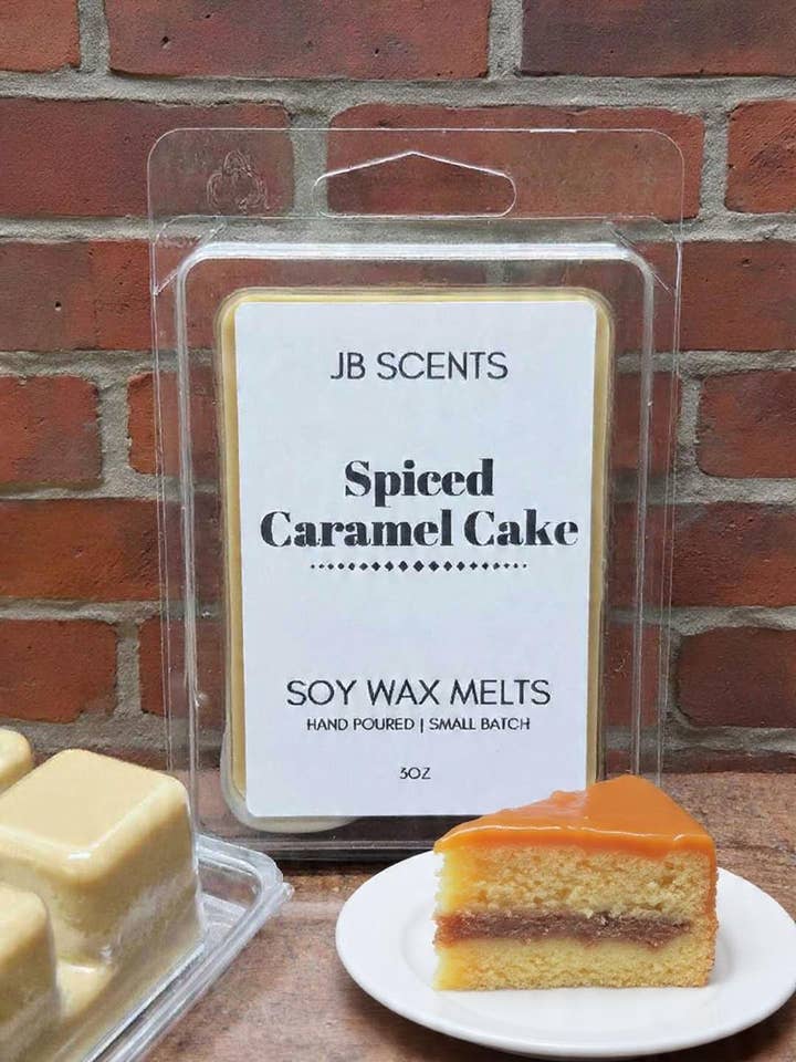 Spiced Caramel Cake Wax Melts for wholesale by Just Bummin