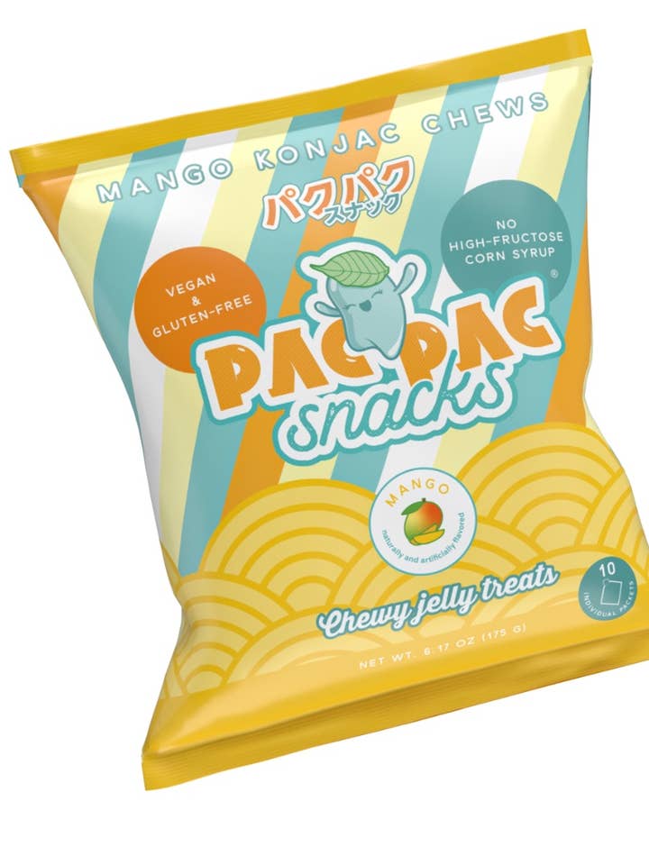 Mango Konjac Chews for wholesale by Pac Pac Snacks