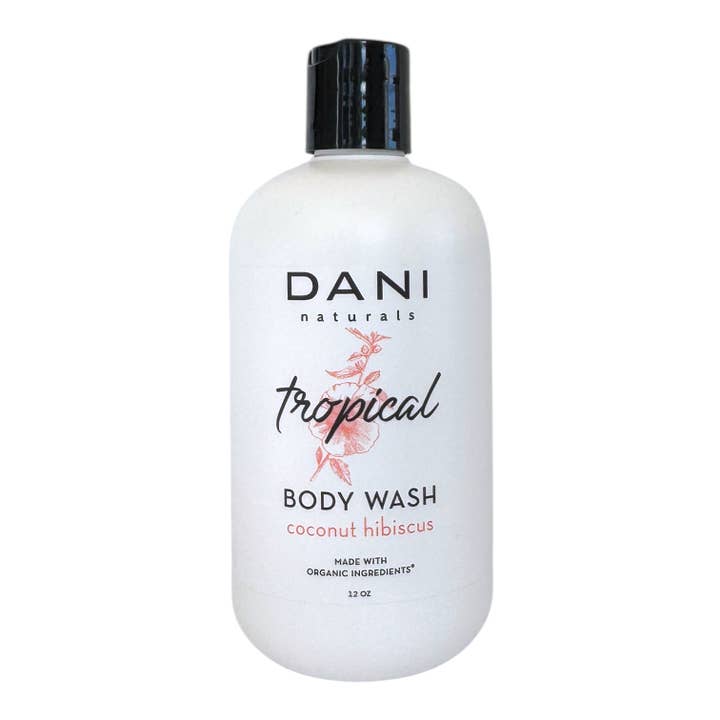 Gel Douche Noix de Coco et Hibiscus 12oz pour la vente par DANI Naturals