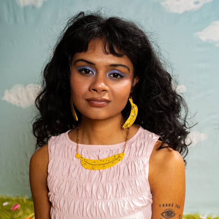 Peach Beast - Wholesale Pendant/Charm Necklace - Ripe Banana Statement Necklace2