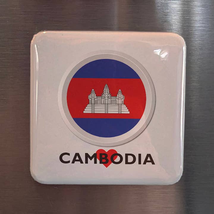 I Love Cambodia Fridge Magnet for wholesale by PhiloPerse