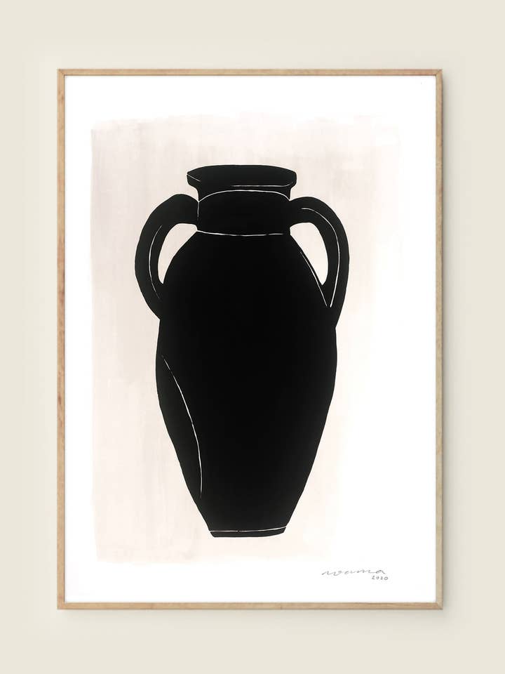 Sort kande kunsttryk for engroshandel hos Noama