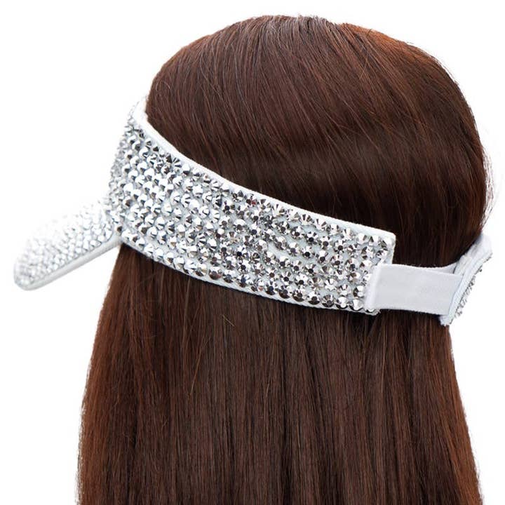 Cap Zone - Vendita all'ingrosso Visiera - Donna - Visiera in acrilico con strass e velcro completa di bling14