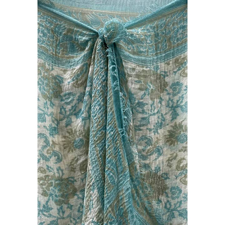 Subtle Luxury – wholesale Scarf – Women's – Ivy Relic Gauze Print Wrap Sarong Scarf